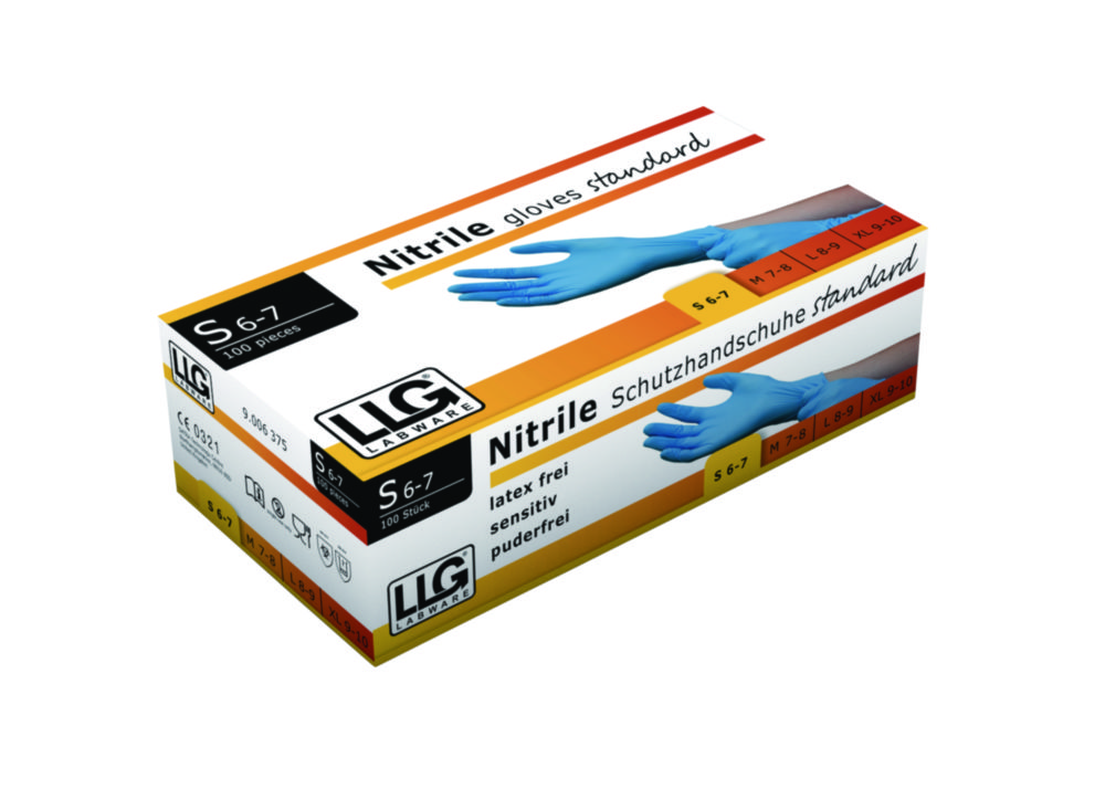 Nitrile gloves, LLG Standard, size XL, blue