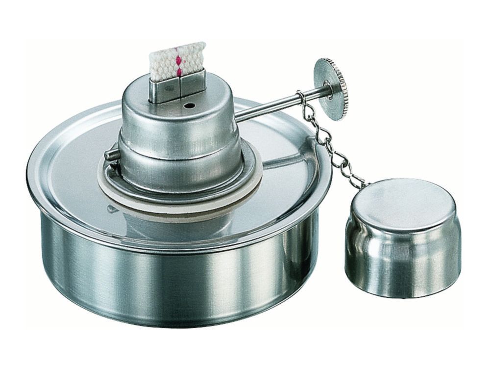 Spirit burner, 18/8 steel, Typ e Spirit burner