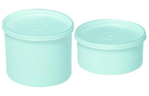 Sample container, PE-HD, PE-LD cap, Ø98mm, 200 ml