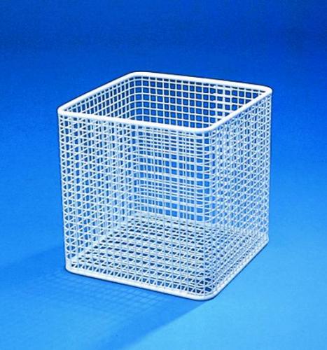 Baskets, nylon-coated wire, wh ite, Width 160 mm,