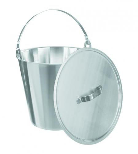 Buckets, st. steel, graduated, with handle, 15 ltr