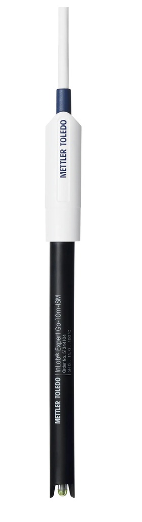 pH electrode, Mettler-Toledo InLab Expert Go-ISM-10m, plastic, gel, NTC, BNC/RCA 10 m