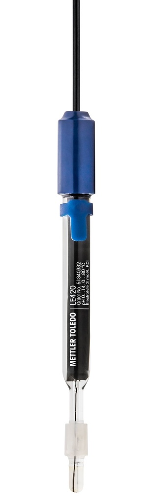 pH electrode, Mettler-Toledo LE420, glass, w. sleeve, BNC 1 m
