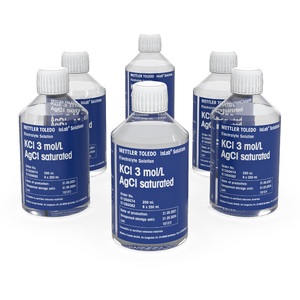 Electrolyte, Mettler-Toledo, KCl, 3M, AgCl saturated, 250 mL, 6 pcs