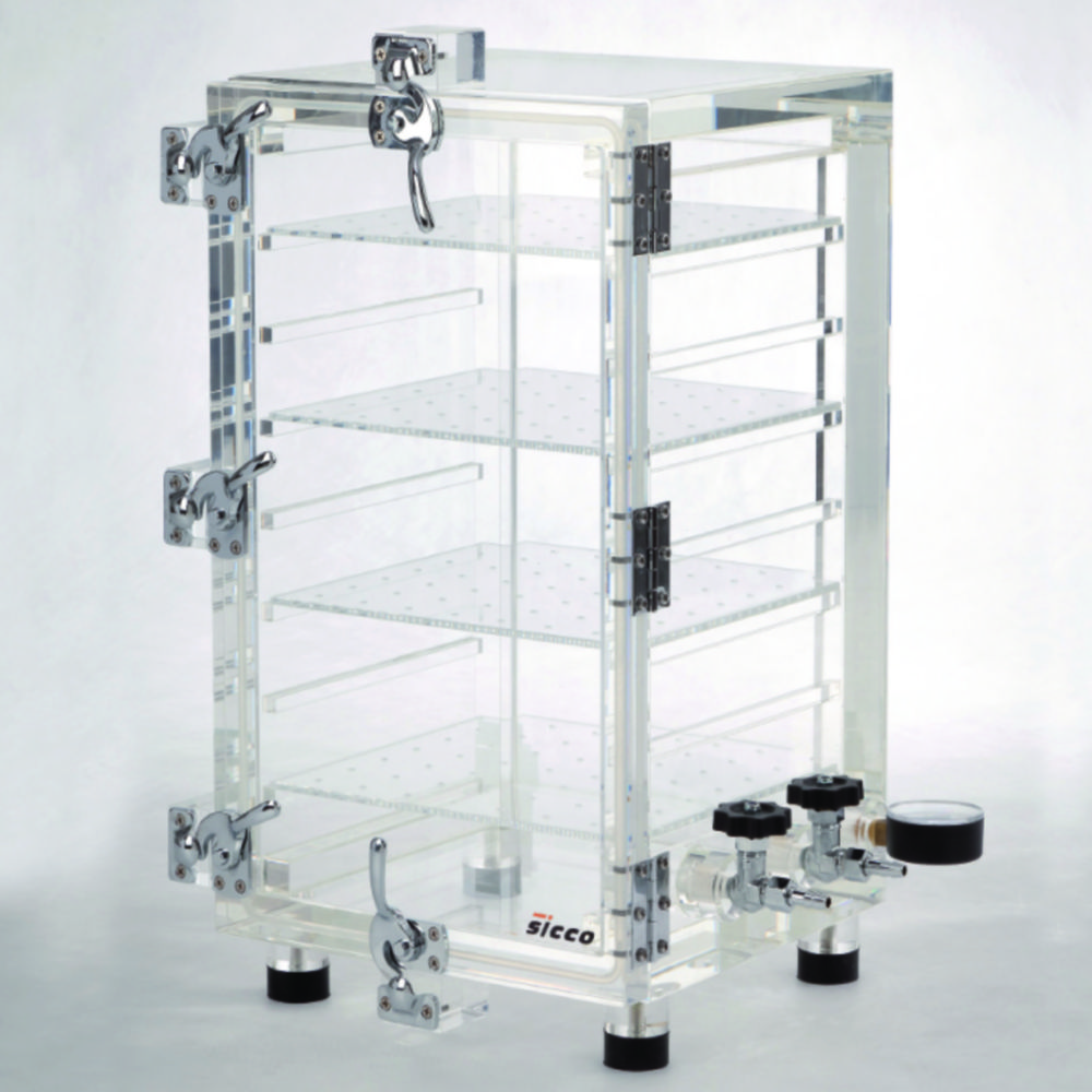 Desiccator, Vacuum 3 Type 1000, PMMA, 265x250x460 mm, 32 liter