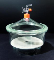 LLG-Desiccator w/stopcock + porcelain plate, 300mm