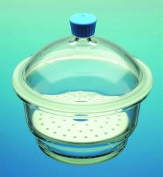 Desiccator Ø 250 mm with plastic knob lid and porc