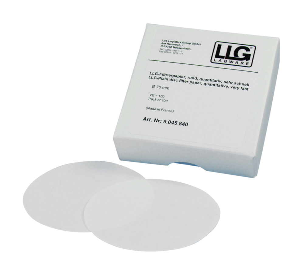 Filter circles, LLG, quantitative, very fast, Ø125 mm, 12-15 µm, 100 pcs