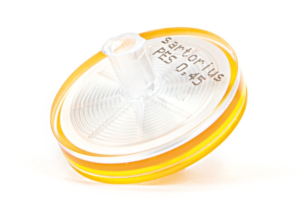Syringe filter, Sartorius Minisart High Flow, PES, Ø28 mm, 0,45 µm, LSO, sterile, 50 pcs
