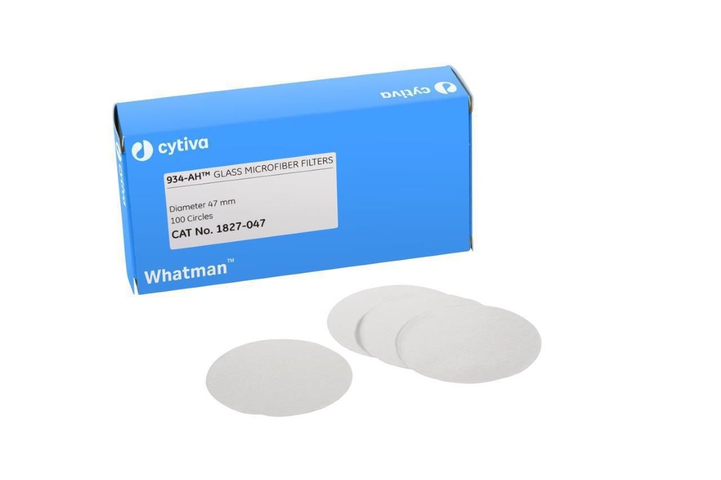 Filter circles, glass microfiber, Whatman, Grade 934-AH, Ø70 mm, 1,5 µm, 100 pcs