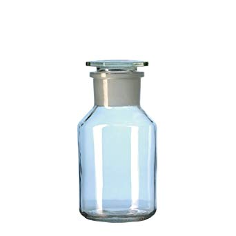 Reagent bottles, wide mouth, g lass stoppered, sod