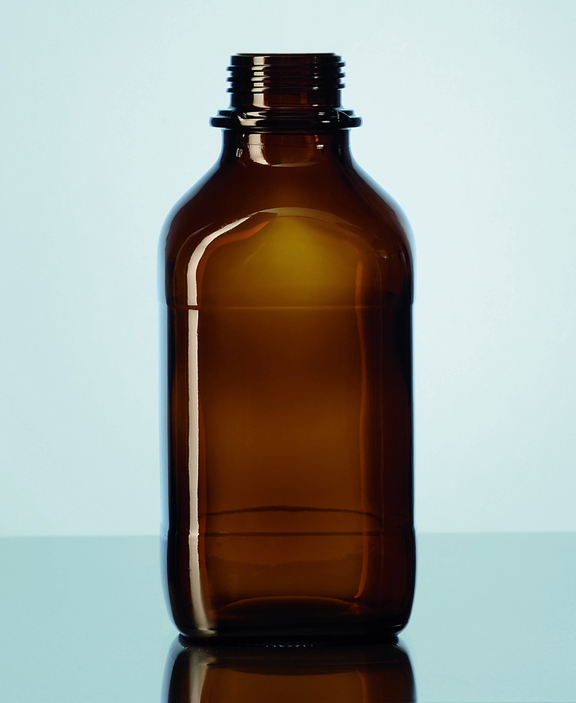 Square screw cap bottles, narr ow neck soda-lime g