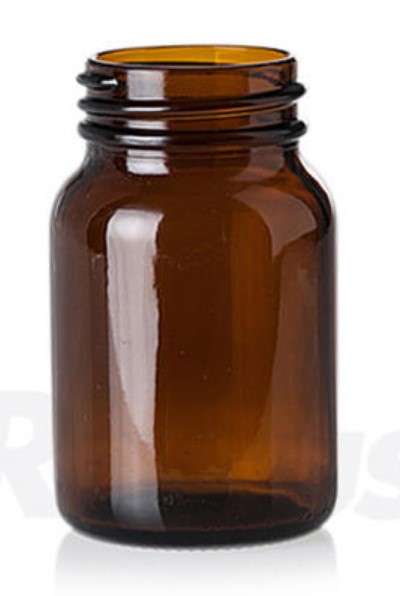 Wide-neck bottles, 150ml, amber, RD.45, pack of 48