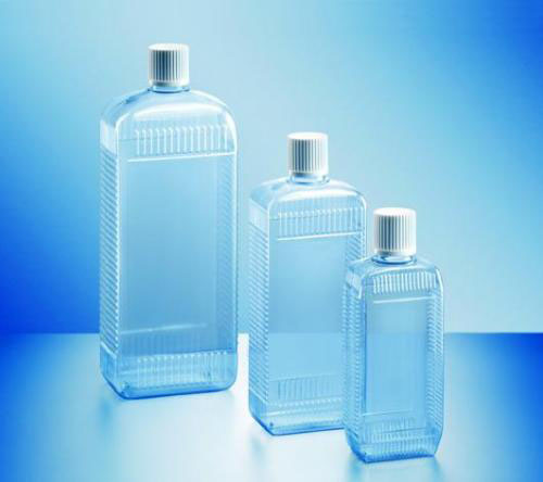 [9072914] Square bottles, HDPE, natural, with LDPE screw ca