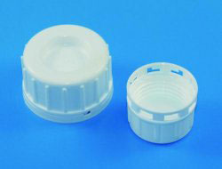 Closure PP, white, PTFE-insert, for 100 - 250 ml