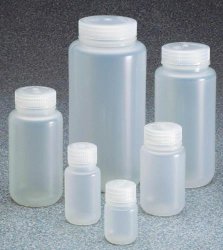 Wide neck bottles,PP,with screw cap,cap. 30 ml