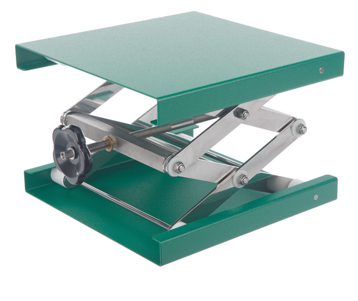 Lab-Jack, aluminium green 300 x 300 mm, with adju