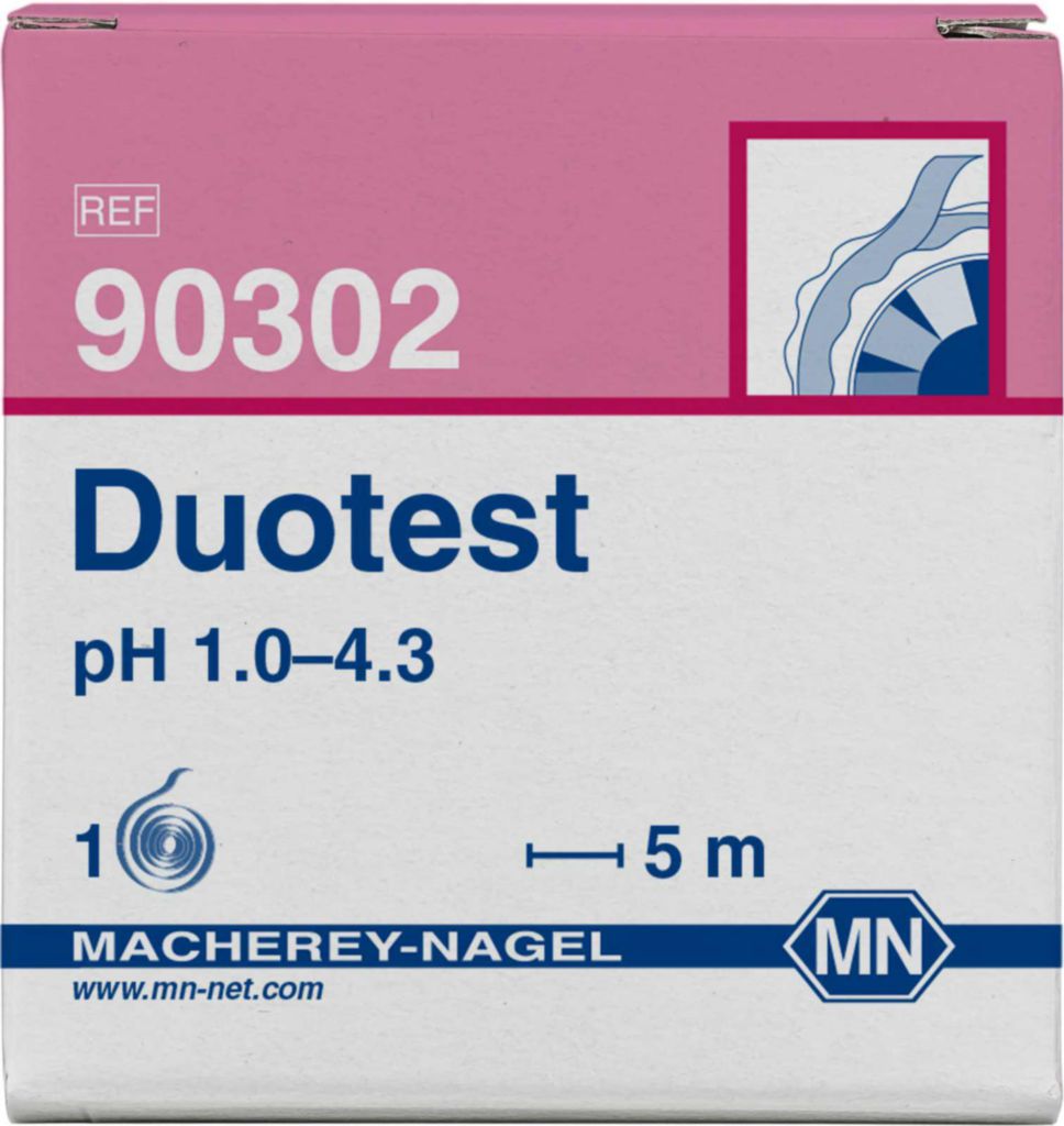 pH indicator paper, Macherey-Nagel Duotest, pH 1 - 4,3, 5 m