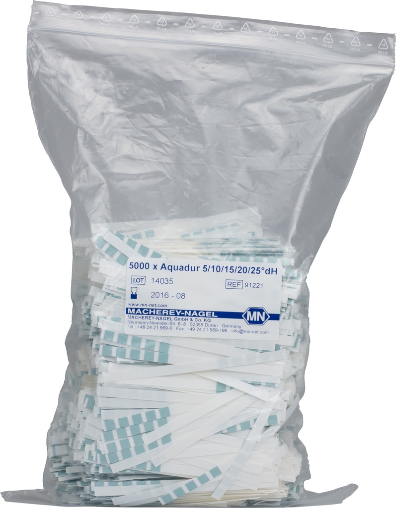 AQUADUR test strips, gradation: 3-25 °dH, 5000 pcs