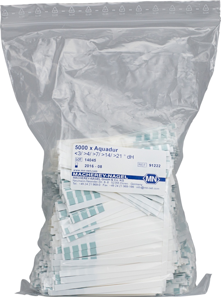 AQUADUR test strips gradation: 3-21 °dH, 5000pcs