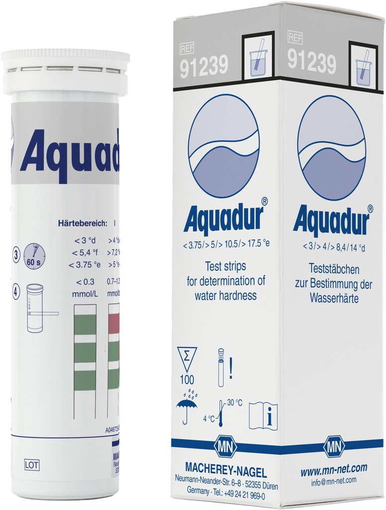 AQUADUR test strips, gradation: 3-14°dH