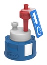 Reservoir cap, SCAT Safety Cap I V2.0, GL 45, 1 x air valve / 1 x fitting Ø4.76 mm