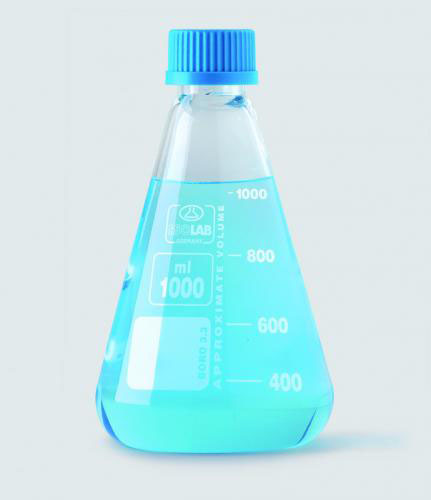 Erlenmeyer flask 250 ml, white graduated