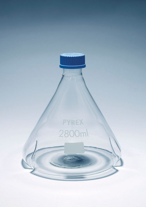 Fernbach flask 2800ml with screw-cap, pack of 2