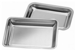 Instrument trays, 18/10 steel, 200x120x20 mm