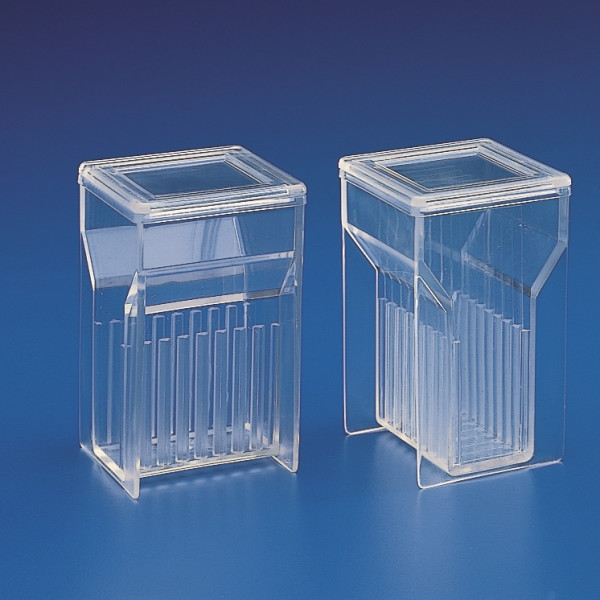 [9161350] Staining trough, PMP, Hellendahl, 57x57x90mm,clear