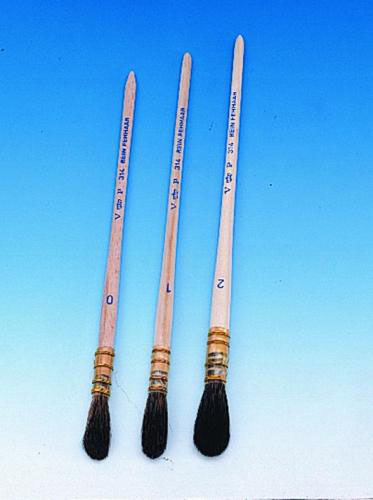 [9172025] Hair brushes, oval, Size 0 , D ia. 6 mm