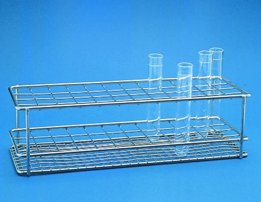 Test tube racks, polished stai nless steel wire, A