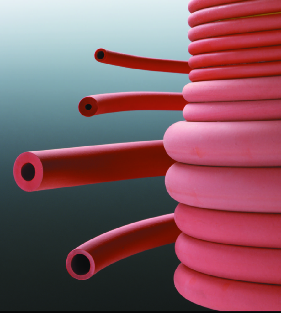Rubber vacuum tubing 6,00 x 5,00mm, Red
