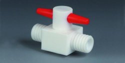 GL connection stopcocks, PTFE, Neck thread 14 GL,