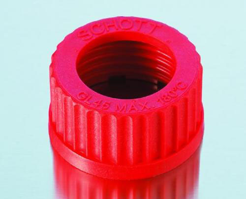 Screw caps, GL45 thread with hole 34 mm, PBT