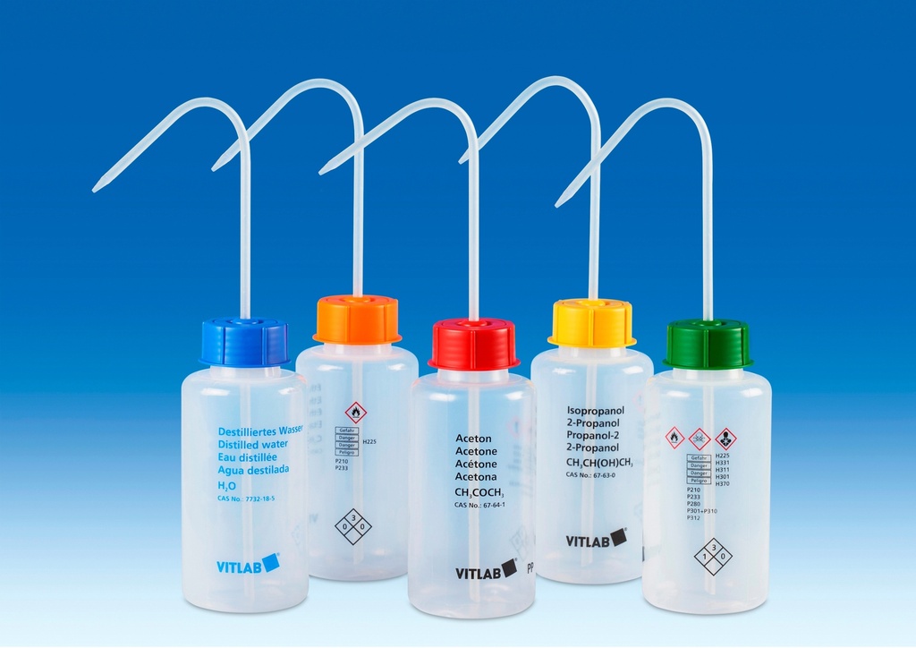 Safety wah-bottle 500 ml wide-neck, PE-LD, GL 45,
