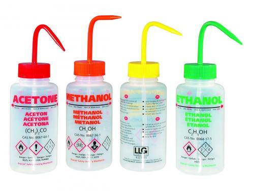 LLG-Safety vented wash bottle, 500 ml, Methanol