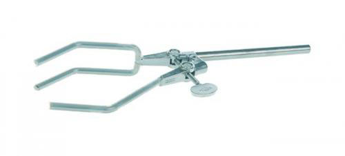 Clamps, retort, 3-prong, plast ic covered jaws, 18