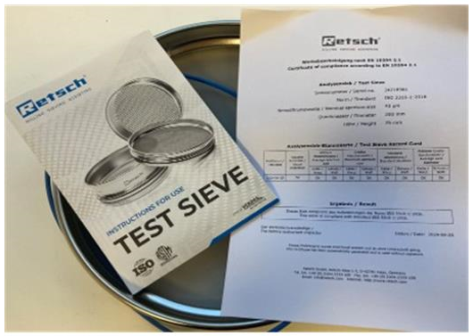 Analysis sieve, Retsch, SS, Ø100 x 40 mm, mesh: 1,00 mm