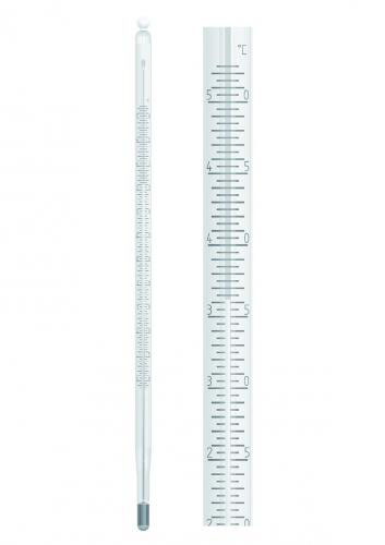 [9235495] Thermometer with red filling, -10/0 - 50°C : 0,5°C