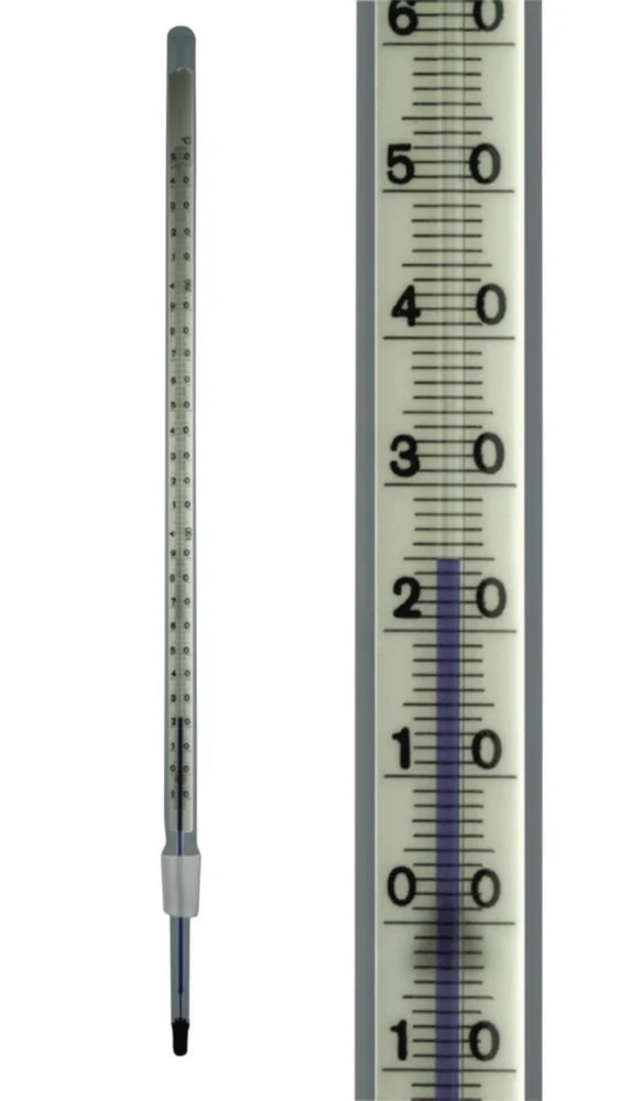 Thermometer w/ground joint, 75 mm, -10 - 360:1°C