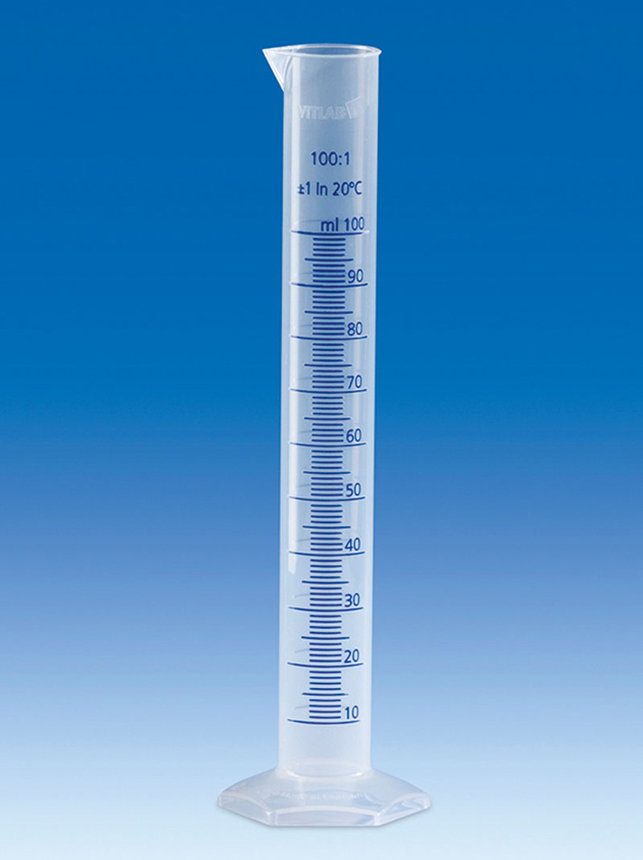 Measuring cylinders, tall form with spout, Class