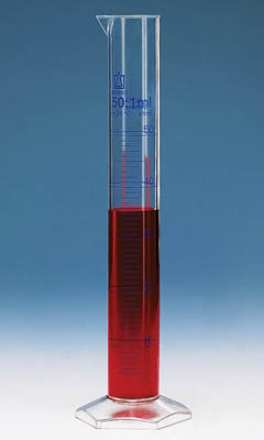Measuring cylinders, tall form with spout, Class