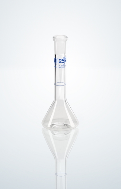 Volumetric flasks, glass, Clas s A, trapezoidal sh