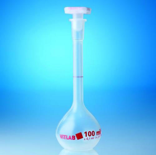 Volumetric flask, cl. A, PMP, NS10 stopper, 10 ml