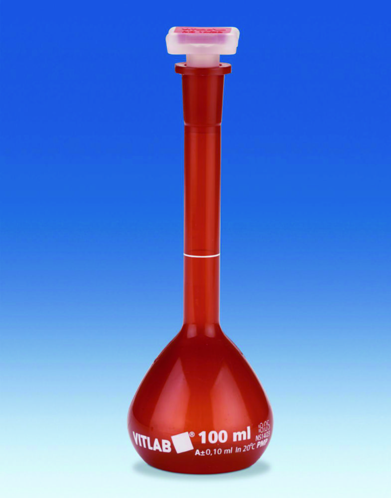 Volumetric flask 10 ml, OPAK, PMP, cl. A, with sto