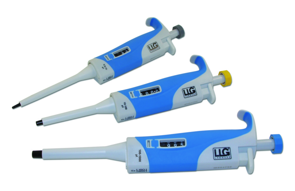 Pipette, LLG, variable volume, set with 3 microlitre pipette and tips, micro