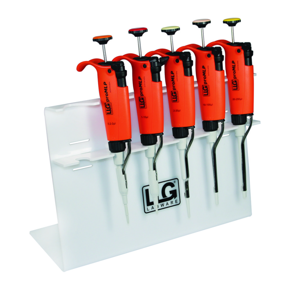 Pipette stand, LLG, for 6 micropipettes, white