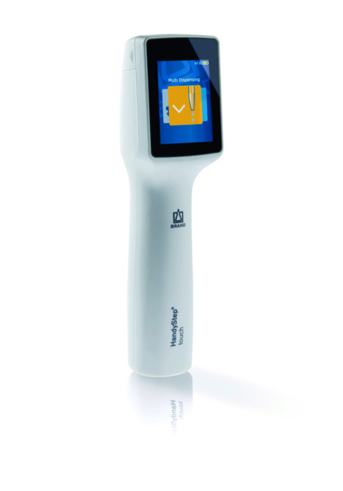 Repetitive pipette, Brand HandyStep touch, 1 µL - 50 mL, hvid