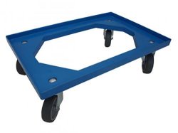 Trolley, blue, PP 607x407x170 mm Capacity 200kg